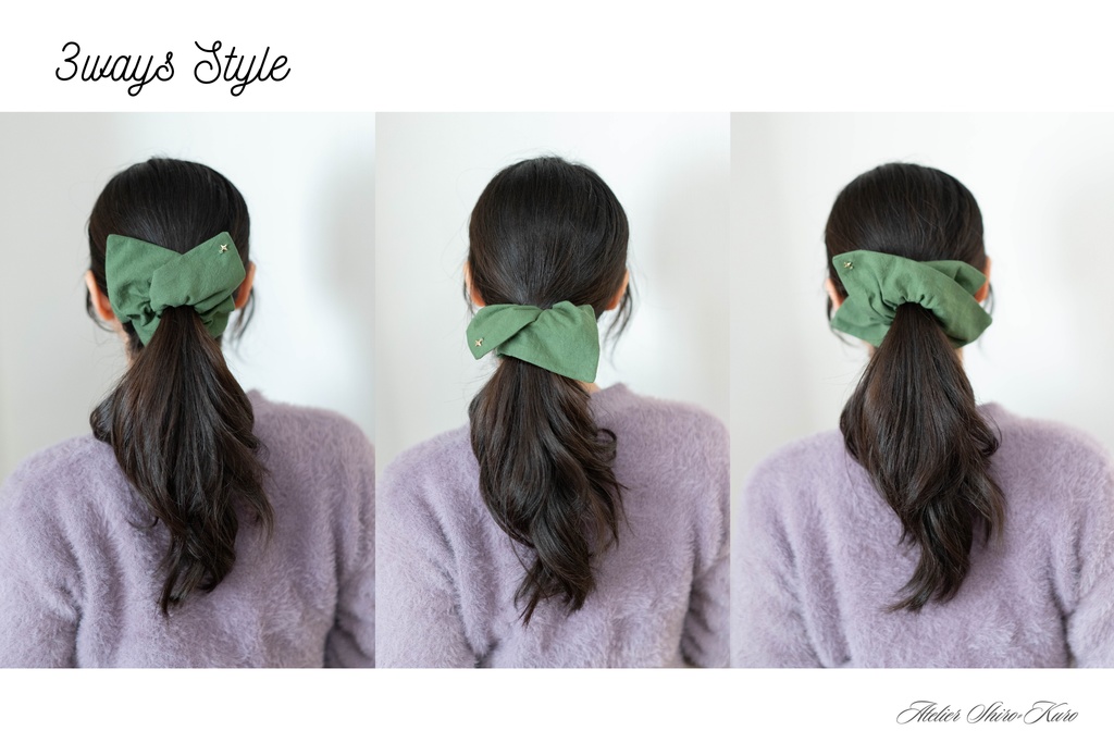 【 3way 】学年カラースクエアシュシュ