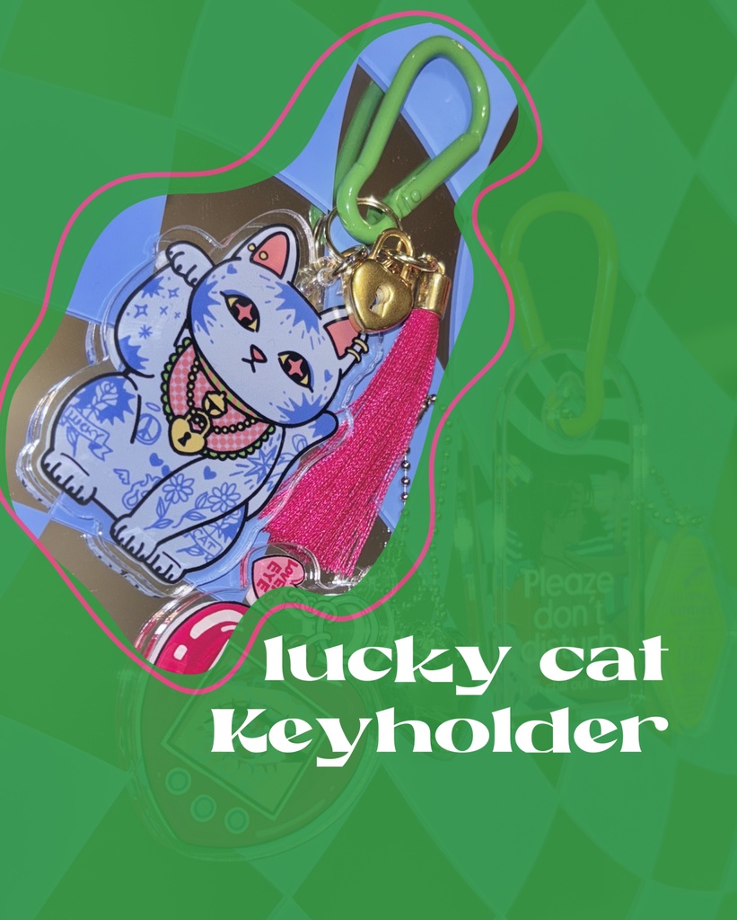招き猫アクリルキーホルダー