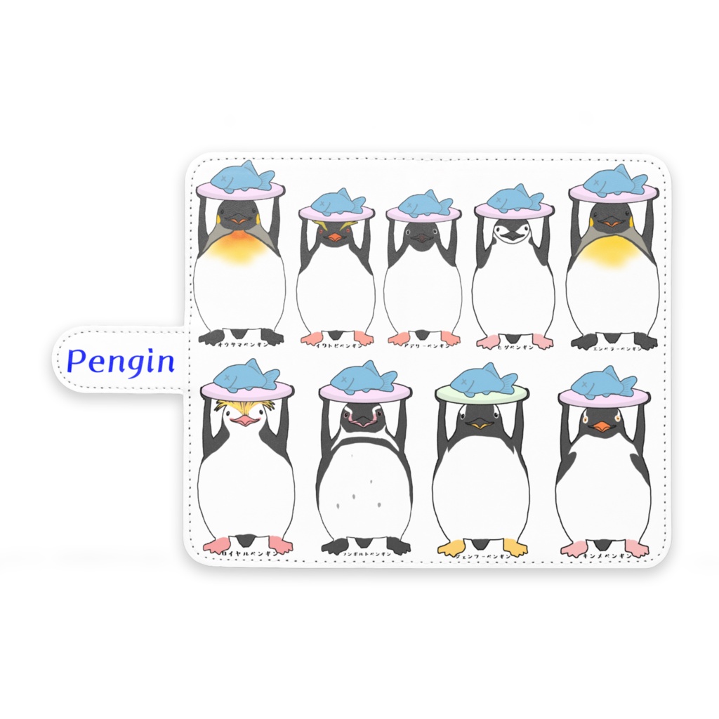 ペンギンいろいろ　スマホケースM