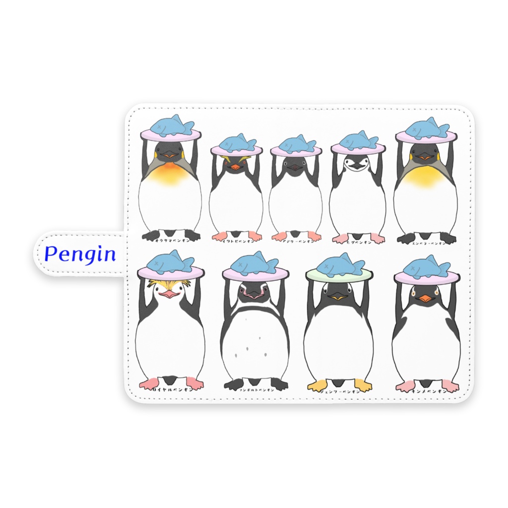 ペンギンいろいろ スマホケースL