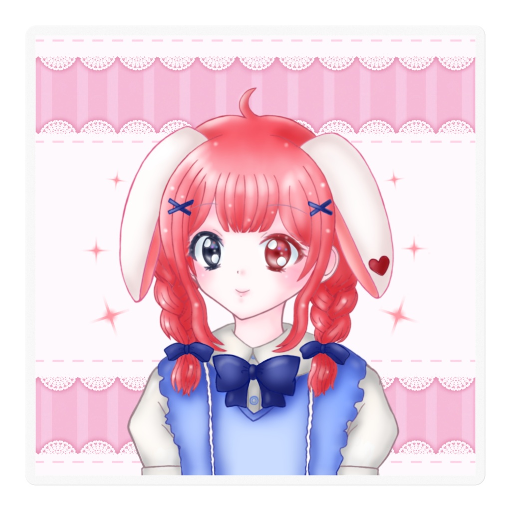 うさ耳女の子 と ねこ耳男の子