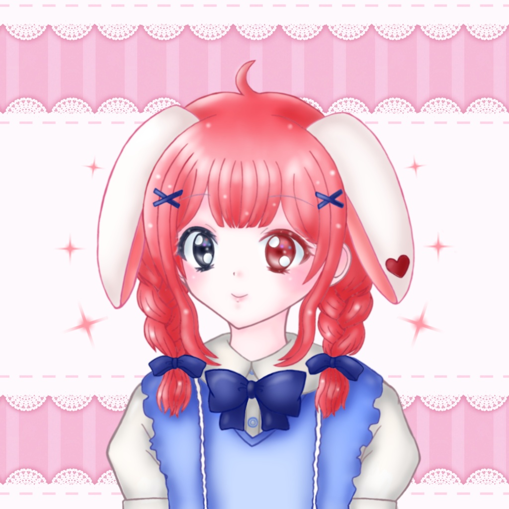 うさ耳女の子 と ねこ耳男の子