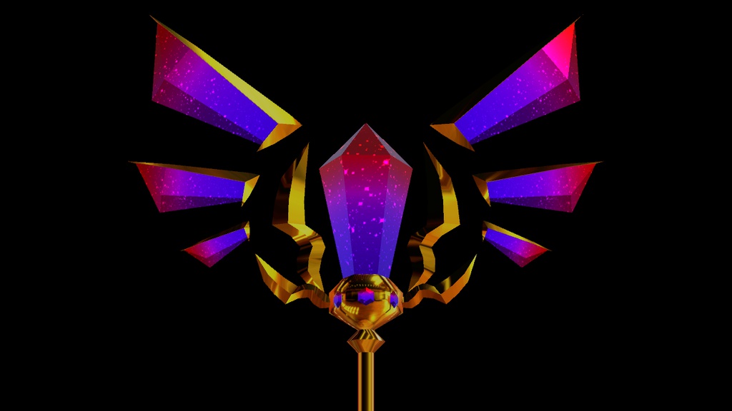 オリジナル3Dモデル「星魔の王笏」