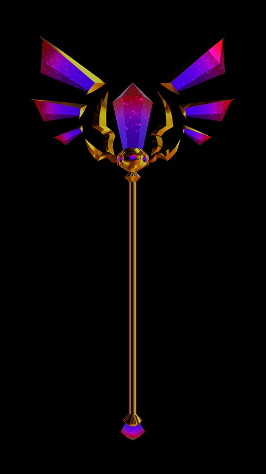 オリジナル3Dモデル「星魔の王笏」