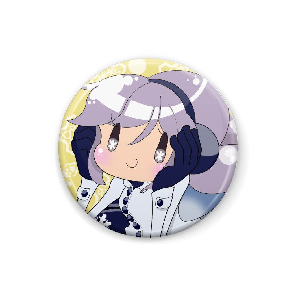 雪歌ユフ缶バッジ(on the カステラ)