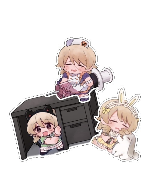 ダイカットステッカーセット『もりくぼ(あのときのSSR)』