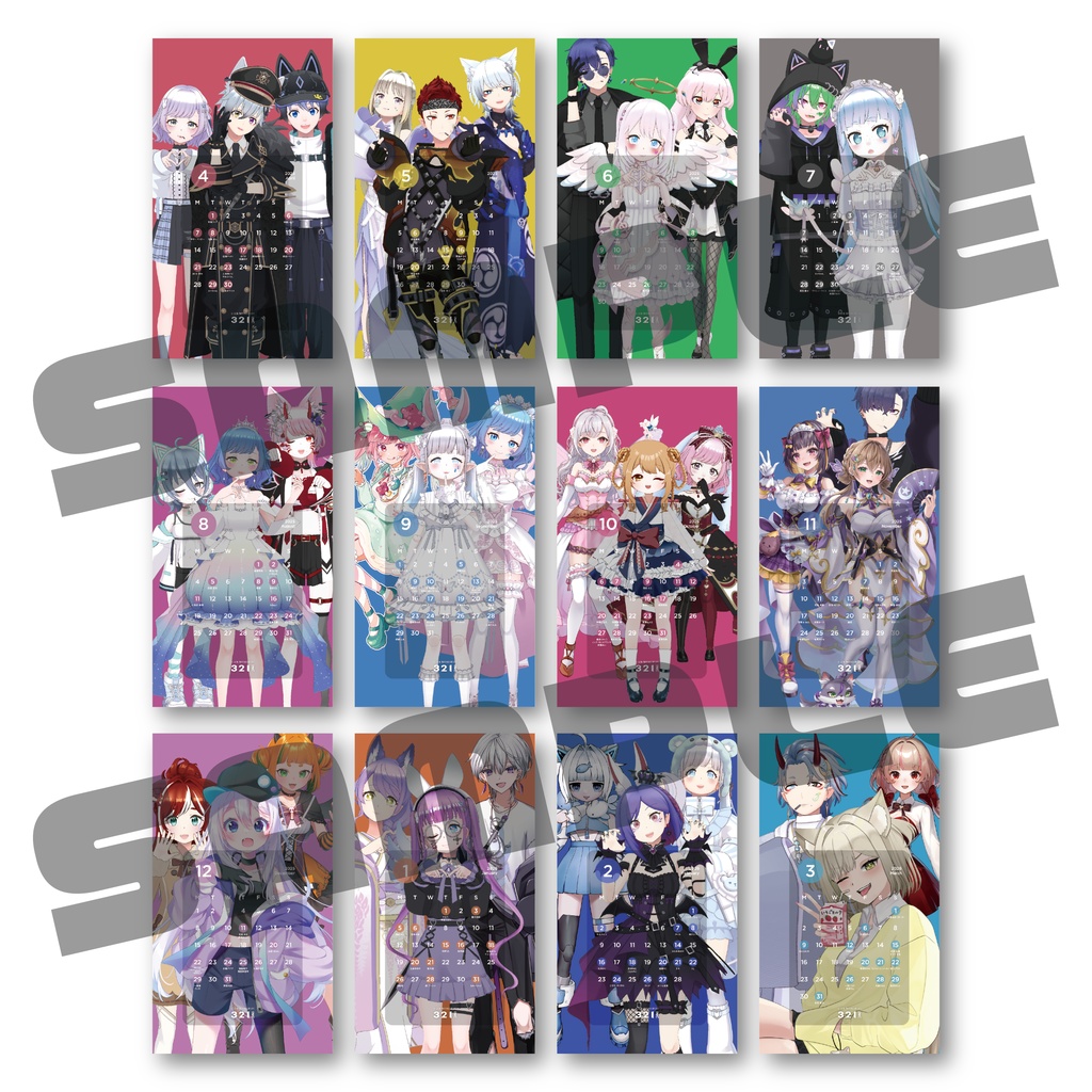 321Vライバー オリジナルカレンダー 2025