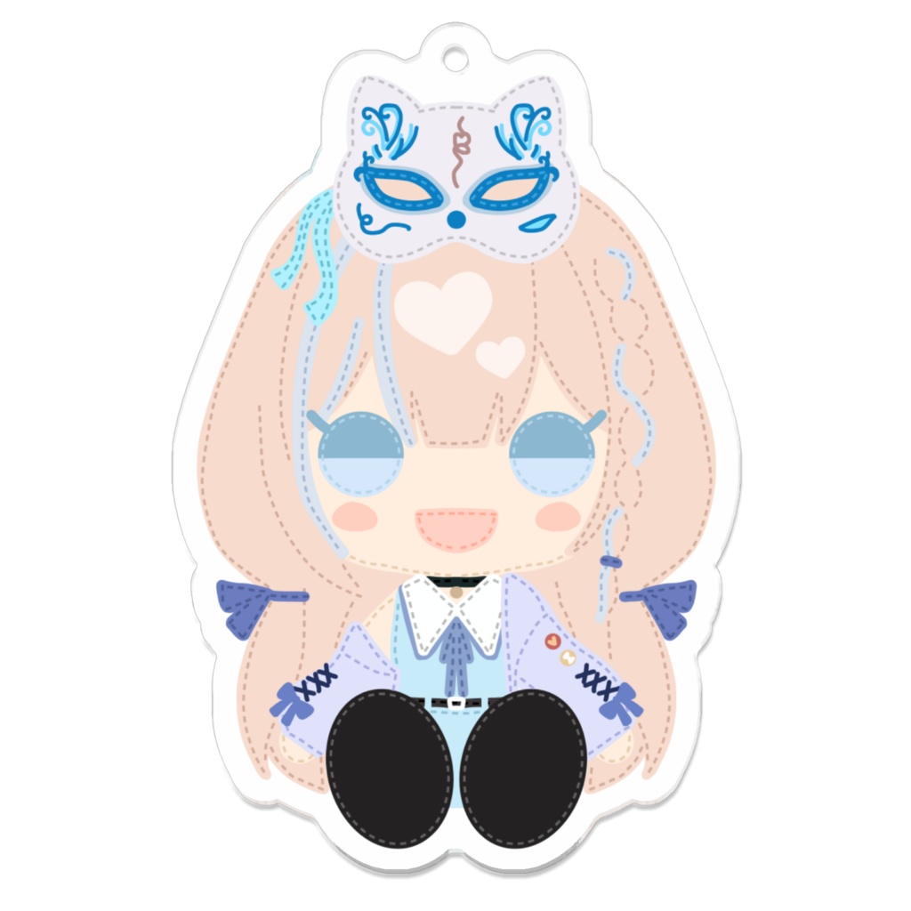 くろりす コーティング有りアクリルキーホルダーB