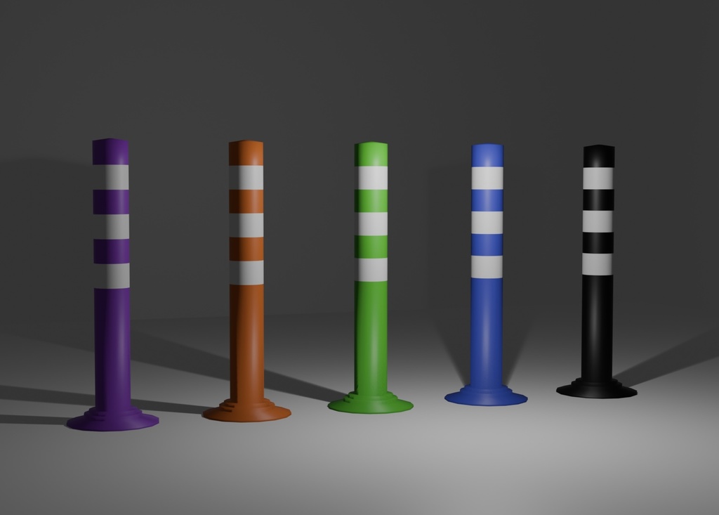 道路にある「オレンジの棒」