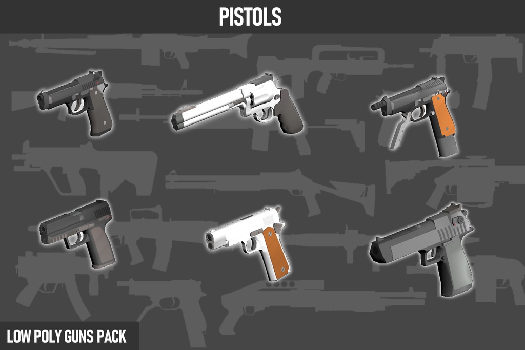 LOW POLY GUNS PACK ローポリ銃パック