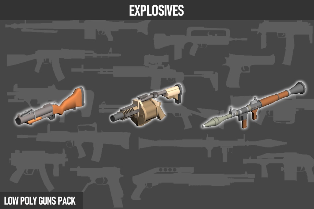 LOW POLY GUNS PACK ローポリ銃パック