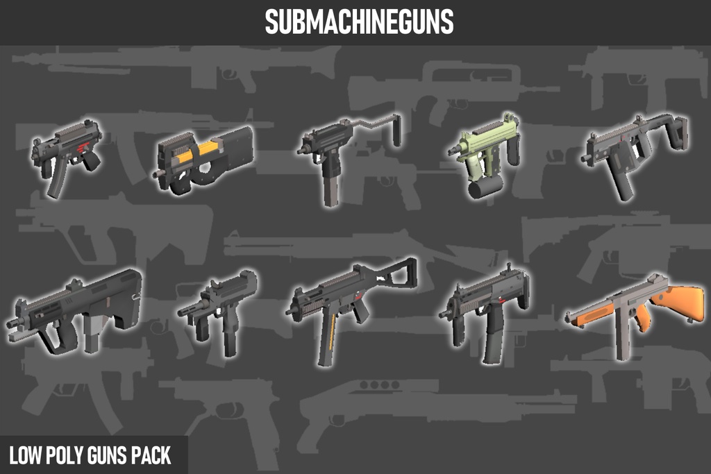LOW POLY GUNS PACK ローポリ銃パック