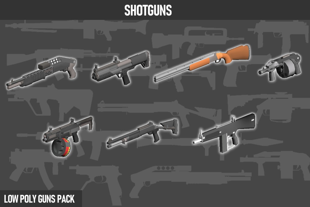LOW POLY GUNS PACK ローポリ銃パック