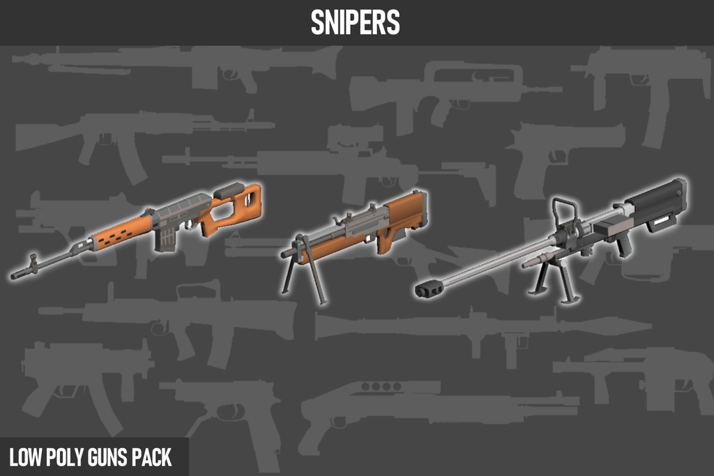 LOW POLY GUNS PACK ローポリ銃パック