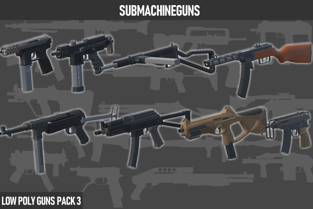 LOW POLY GUNS PACK vol.3 ローポリ銃パック第3弾