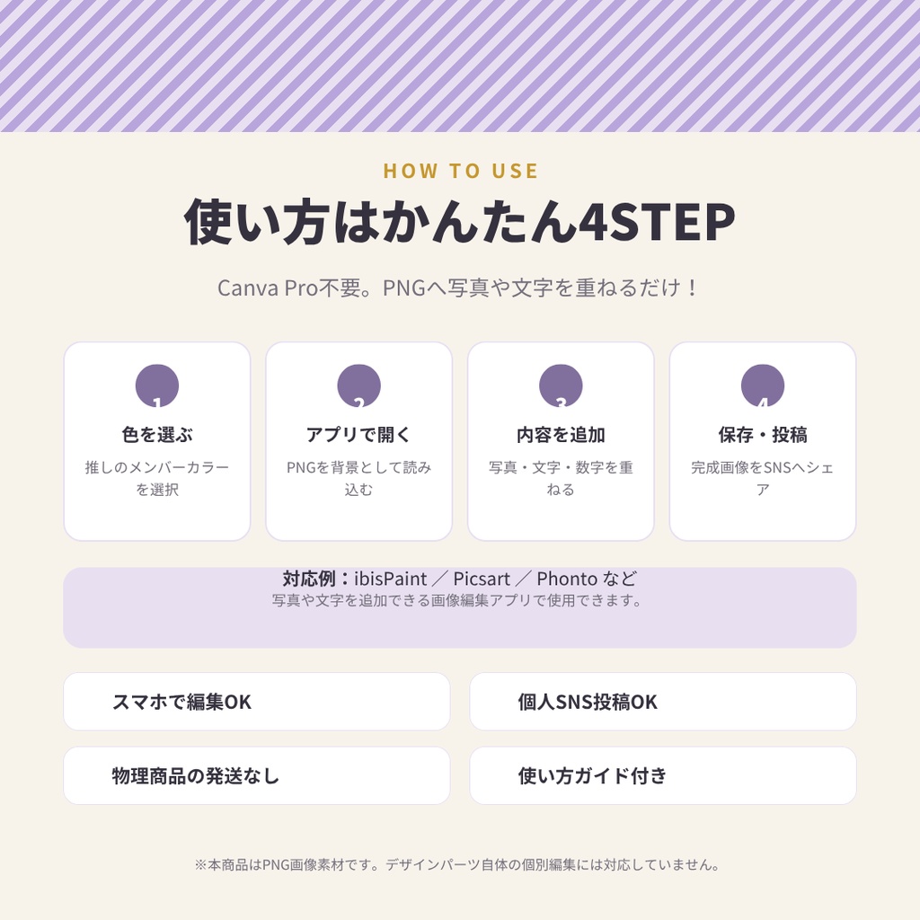 【推し活テンプレート36枚】ライブレポ・担当歴・沼落ち記念日|メンバーカラー12色|PNG