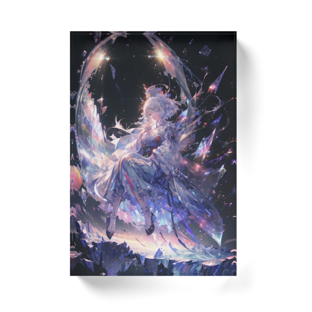 《Crystal Veil Maiden》―光翼に舞う幻想の精霊イラスト