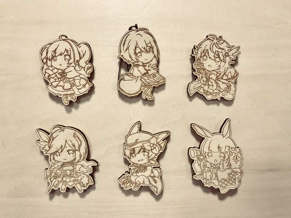 木製キーホルダー