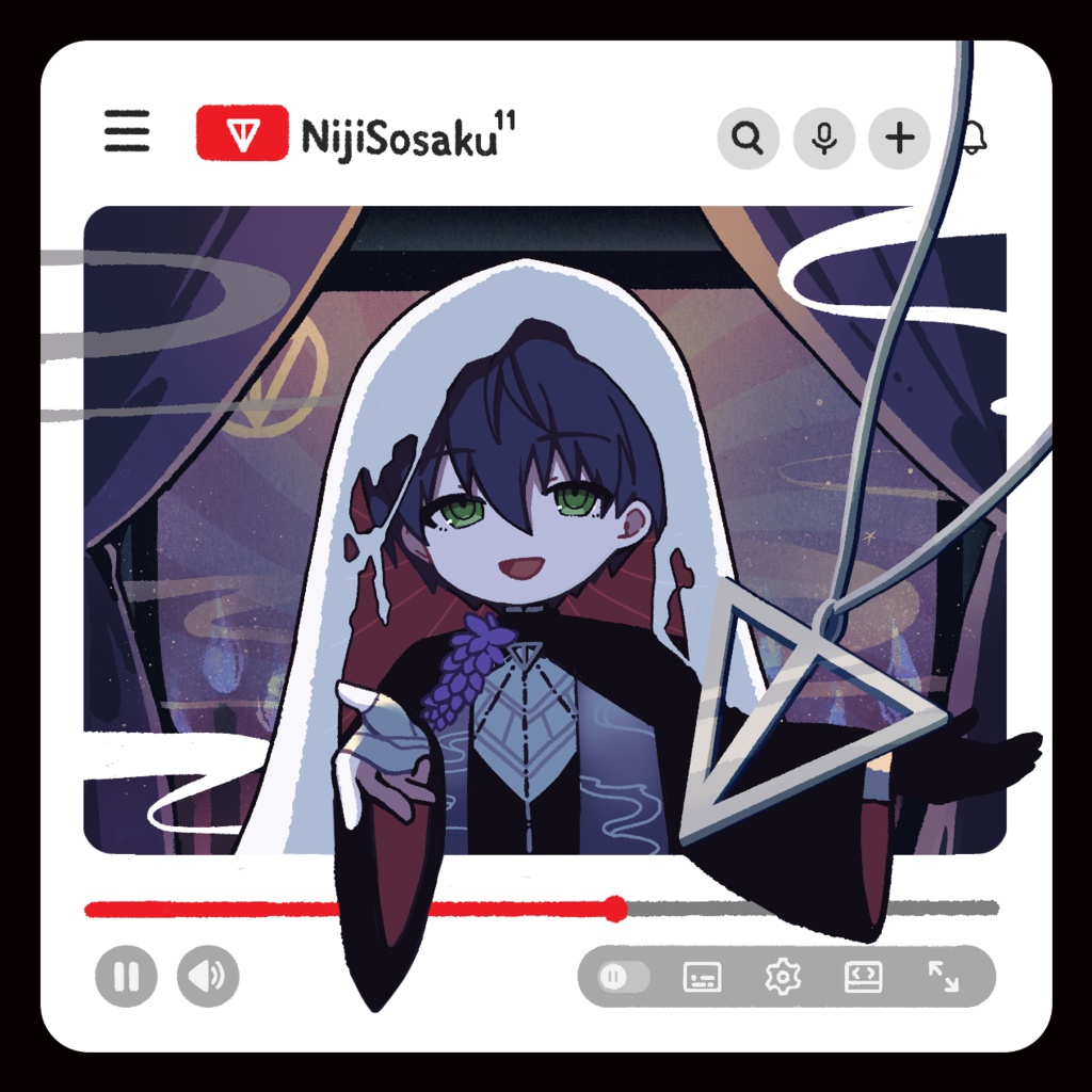 配信風木製バッジ