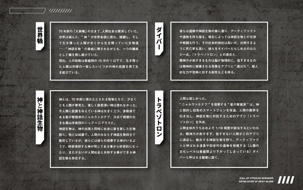 CoC6話キャンペーン「灰銀のアビスダイバー」