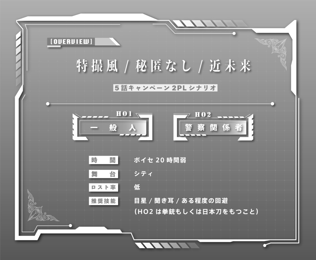 CoCキャンペーンシナリオ「魔装士書クロウ」