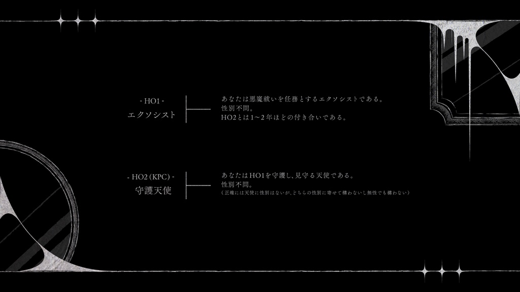 CoC3話CPシナリオ「天使の羽は何色か?」【SPLL:E194952】