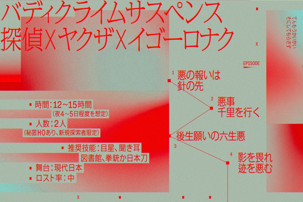 CoC4話CPシナリオ「天網恢々疎にして漏らさず」【SPLL:E190877】