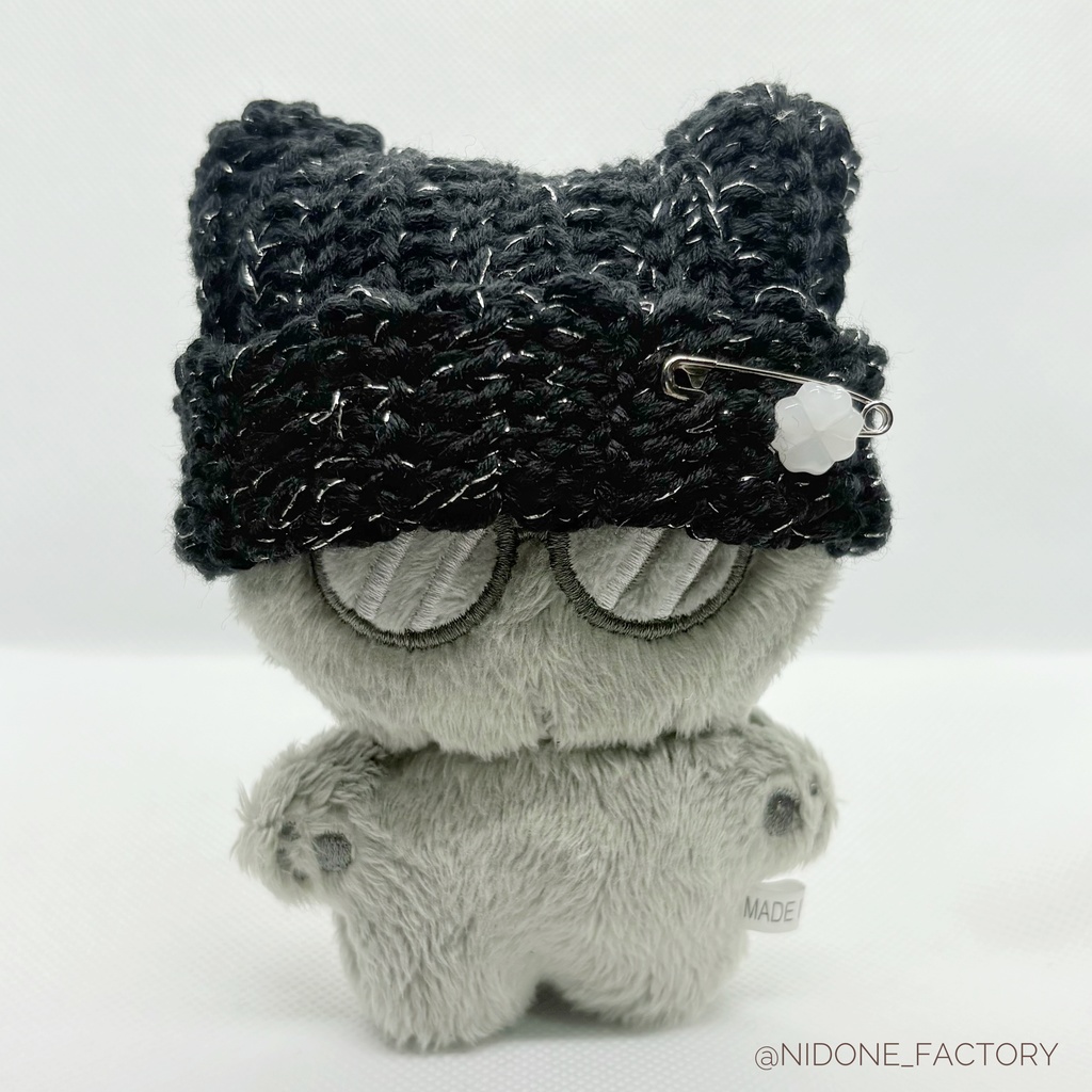 【10cmぬい用帽子】🪩すたいりっしゅねこみみぼうし🐈⬛