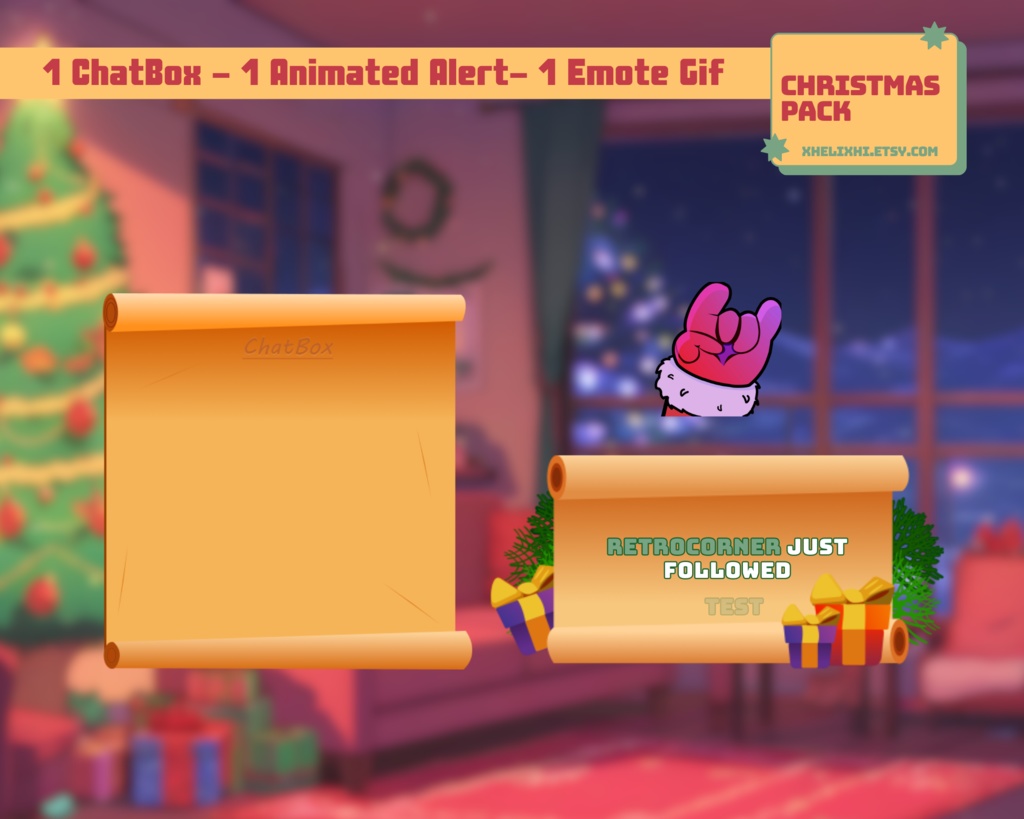 CHRISTMAS ANIMATED stream pack overlay