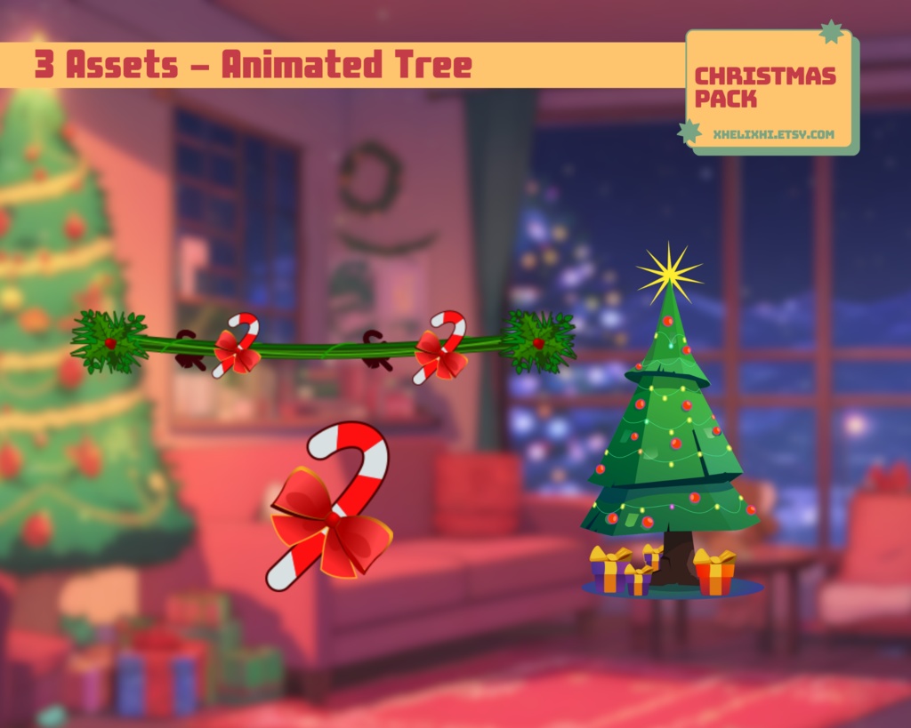 CHRISTMAS ANIMATED stream pack overlay