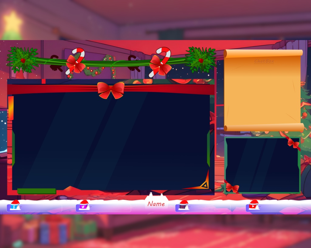 CHRISTMAS ANIMATED stream pack overlay