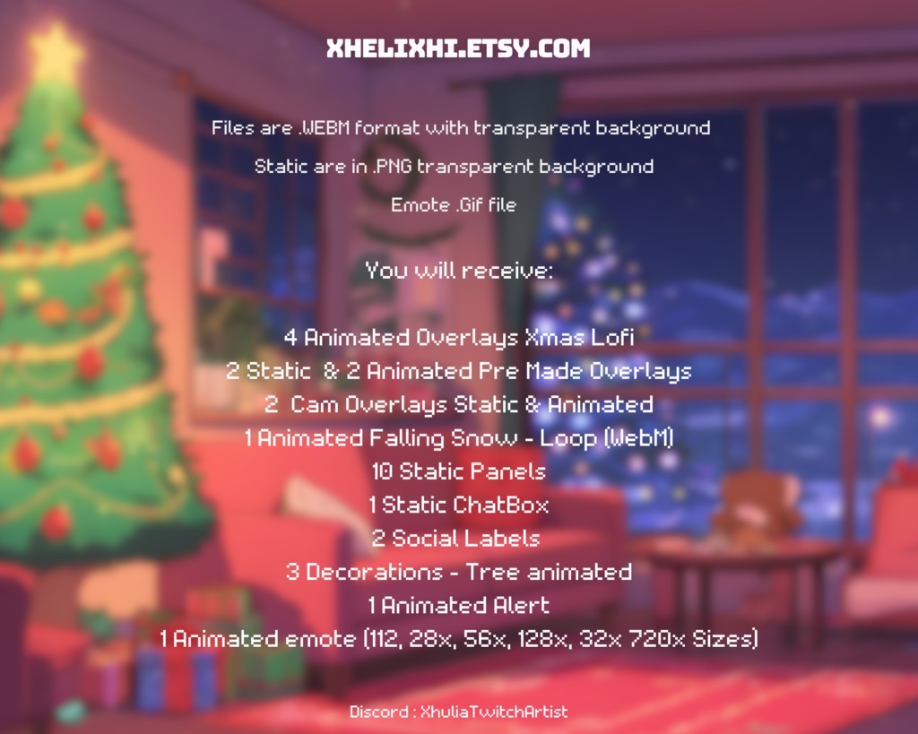 CHRISTMAS ANIMATED stream pack overlay