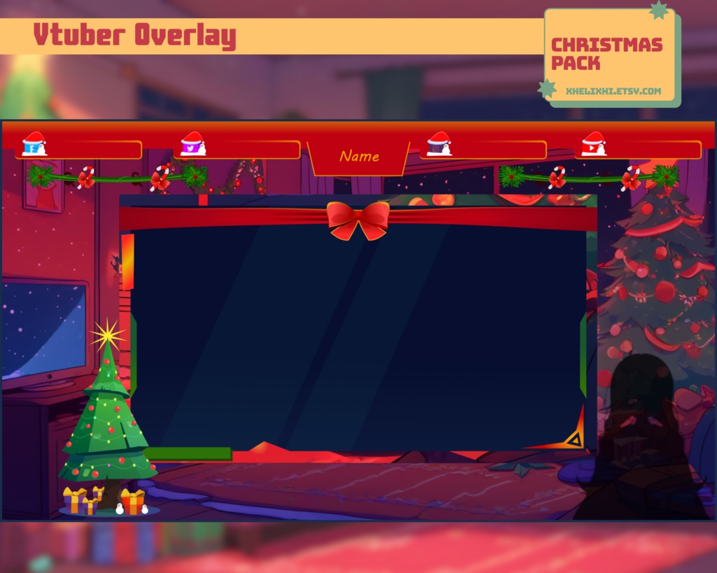 CHRISTMAS ANIMATED stream pack overlay