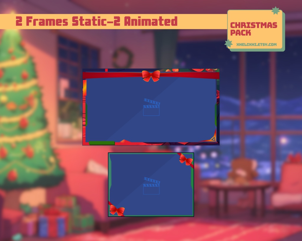 CHRISTMAS ANIMATED stream pack overlay