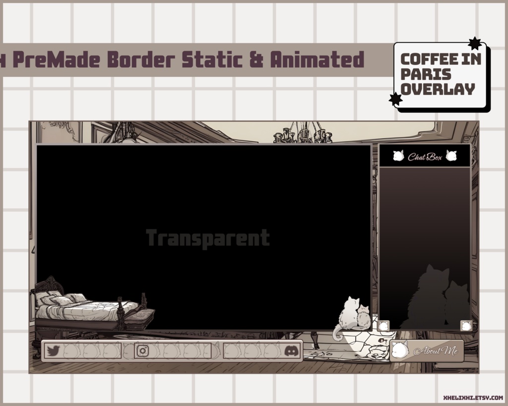 Vintage Stream Overlay pack Animated
