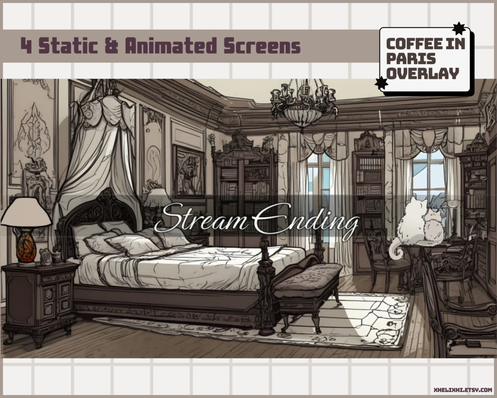 Vintage Stream Overlay pack Animated