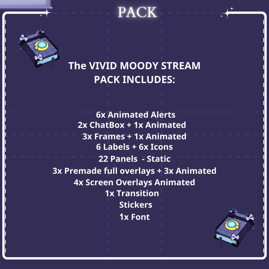 DARK - GOTHIC - Stream Overlay Pack Animated - BE RIGHT BACK - OFFLINE - STREAM ENDING - STARTING SOON - TWITCH - YOUTUBE