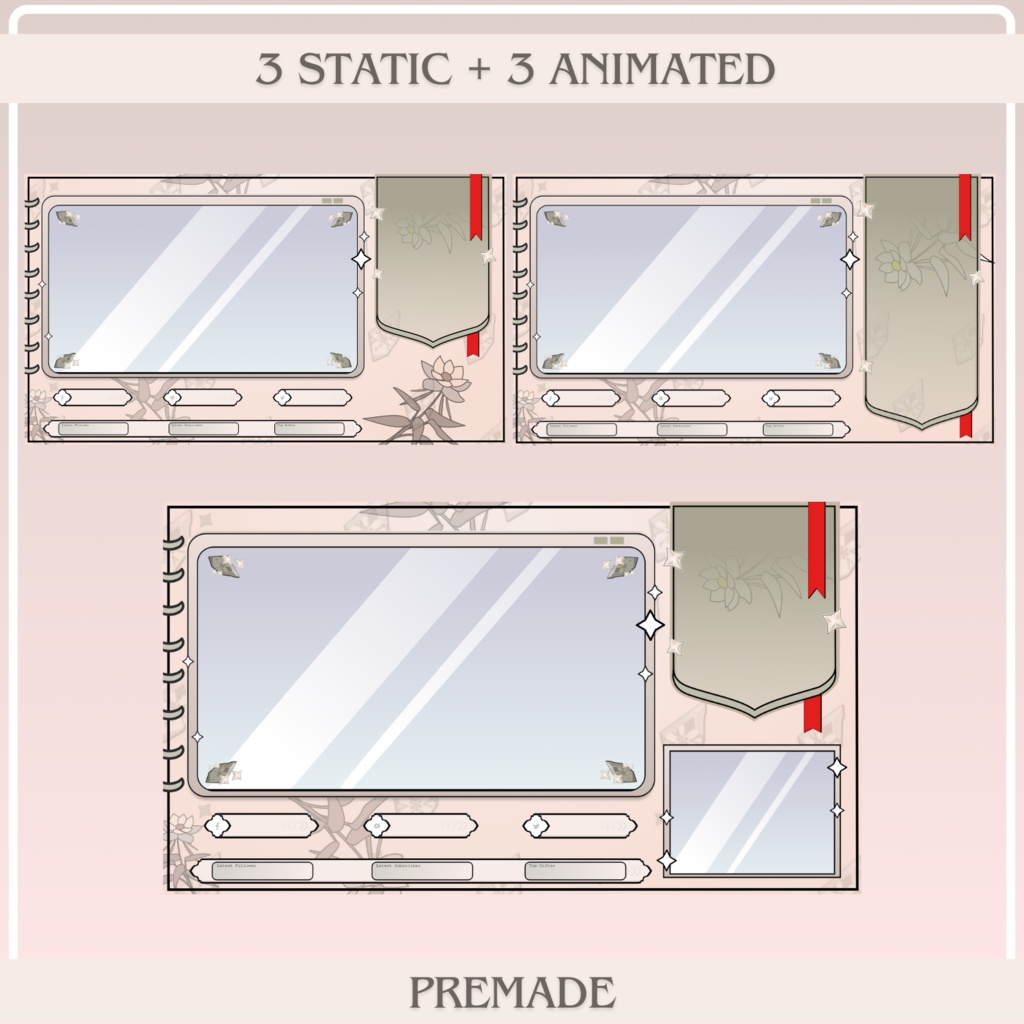Genshin Impact Stream Pack Overlay Animated / Offline / Be Right Back / Starting Soon / Stream Ending / Twitch