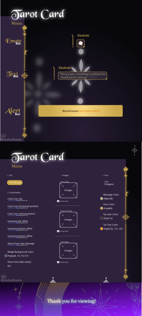 SIMPLE Dark STREAM OVERLAY Celestial, Dark overlay pack, Celestial Animated Overlay, Stream overlay pack, Black and gold Overlay