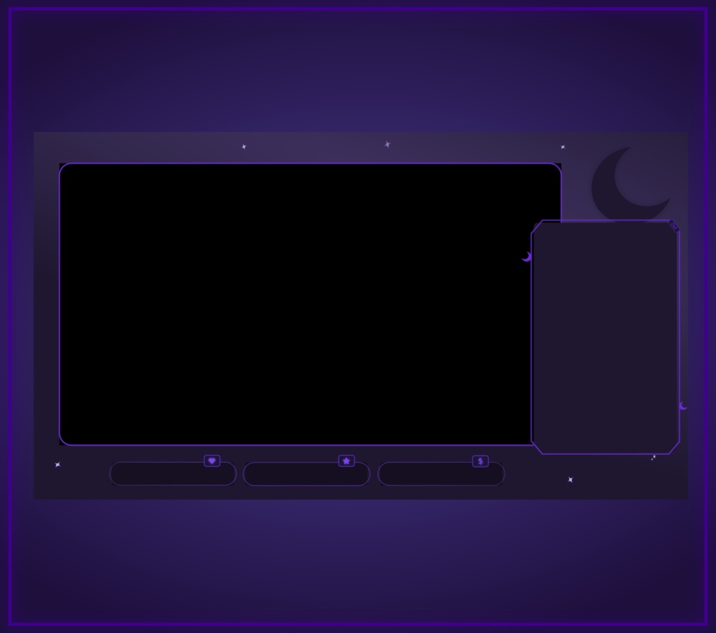 GOTHIC VTUBER STREAM OVERLAY ANIMATED - VTUBER PACK ANIMATED - GOTHIC CELESTIAL STREAM OVERLAY ANIMATED