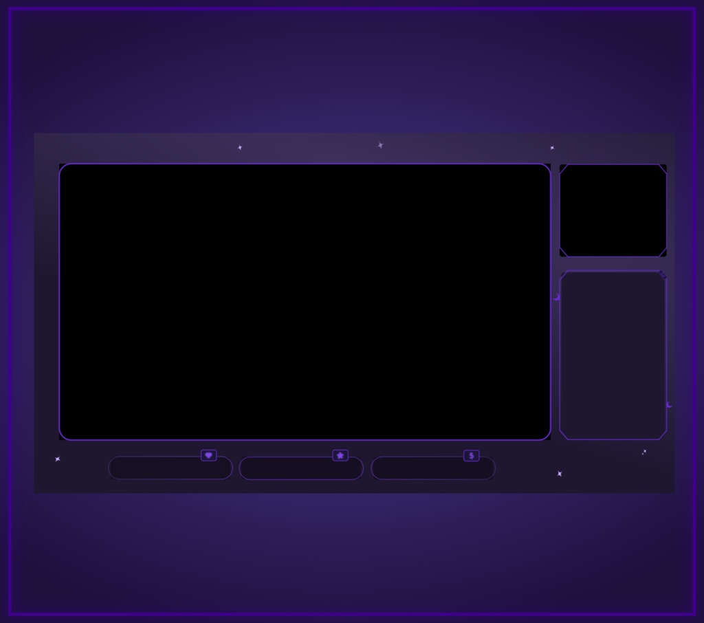 GOTHIC VTUBER STREAM OVERLAY ANIMATED - VTUBER PACK ANIMATED - GOTHIC CELESTIAL STREAM OVERLAY ANIMATED