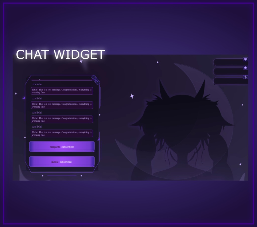 GOTHIC VTUBER STREAM OVERLAY ANIMATED - VTUBER PACK ANIMATED - GOTHIC CELESTIAL STREAM OVERLAY ANIMATED