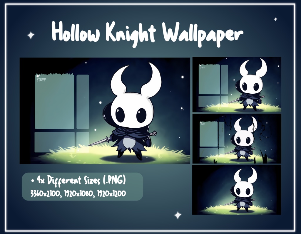Hollow Knight Computer Desktop Theme Background Wallpaper Organizer Set, Gothic Wallpaper Organizer Set, Pc Desktop Theme, Windows Theme Set