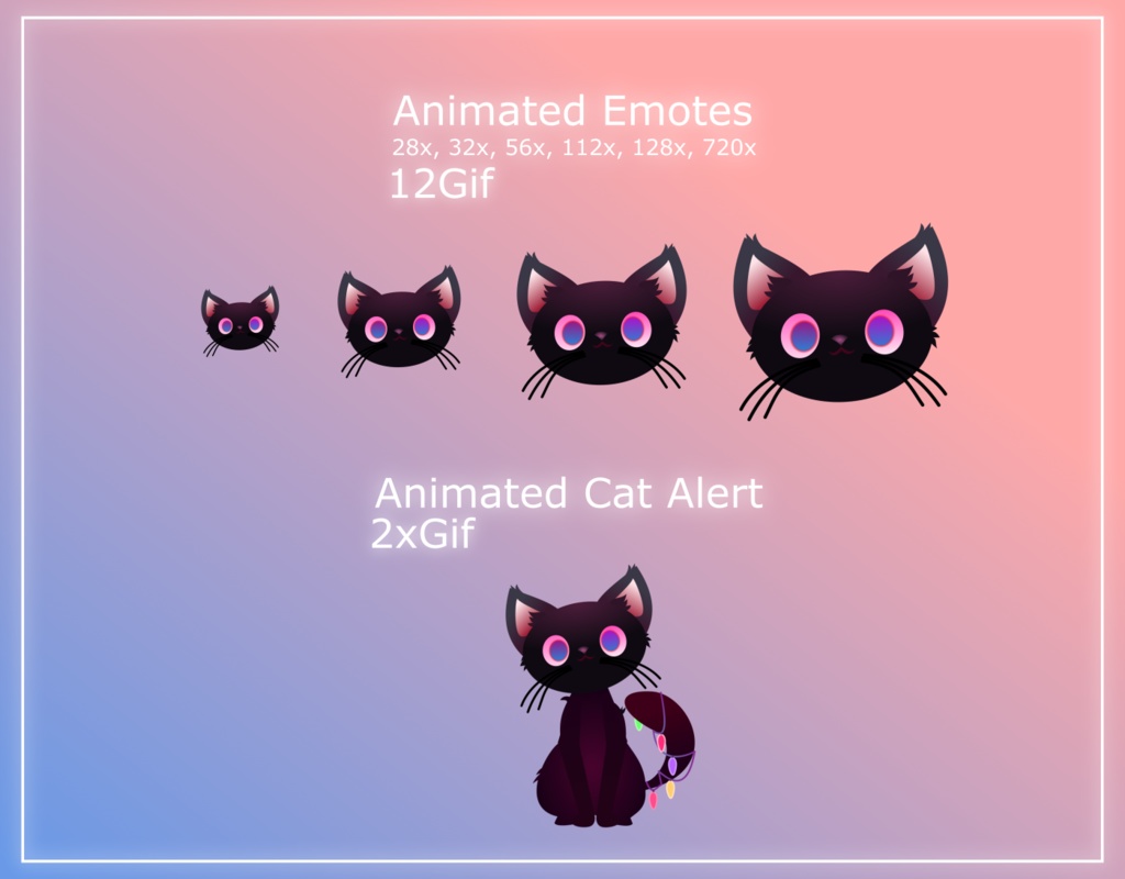 Cheap Cute Stream Overlay Animated pack, Cat Stream Overlay Pack ...
