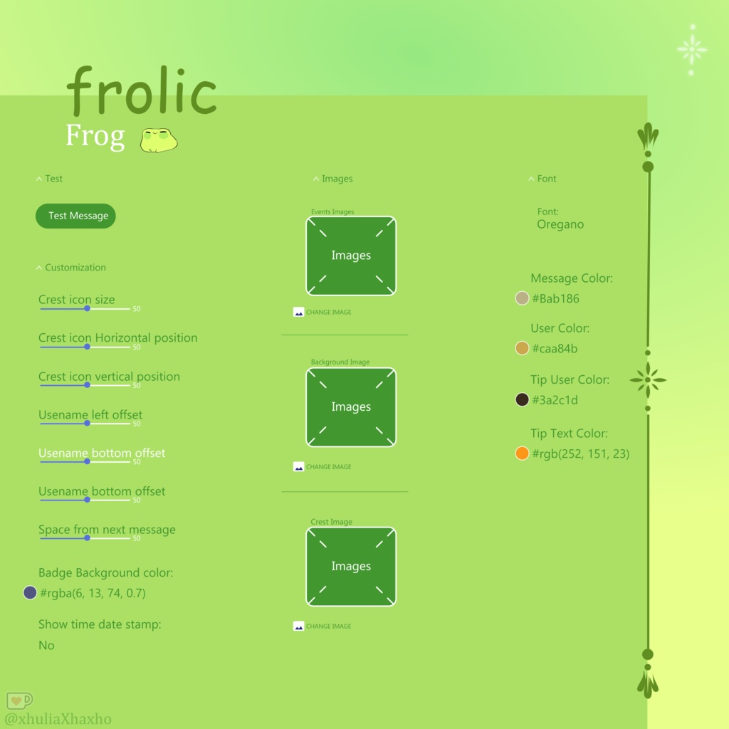FROGGY Chat Widget for Twitch, Greenish Froggy Chat Widgets for Twitch Streams, Twitch Frog Chat Widget, Cute Green Frog Chat Widget Twitch