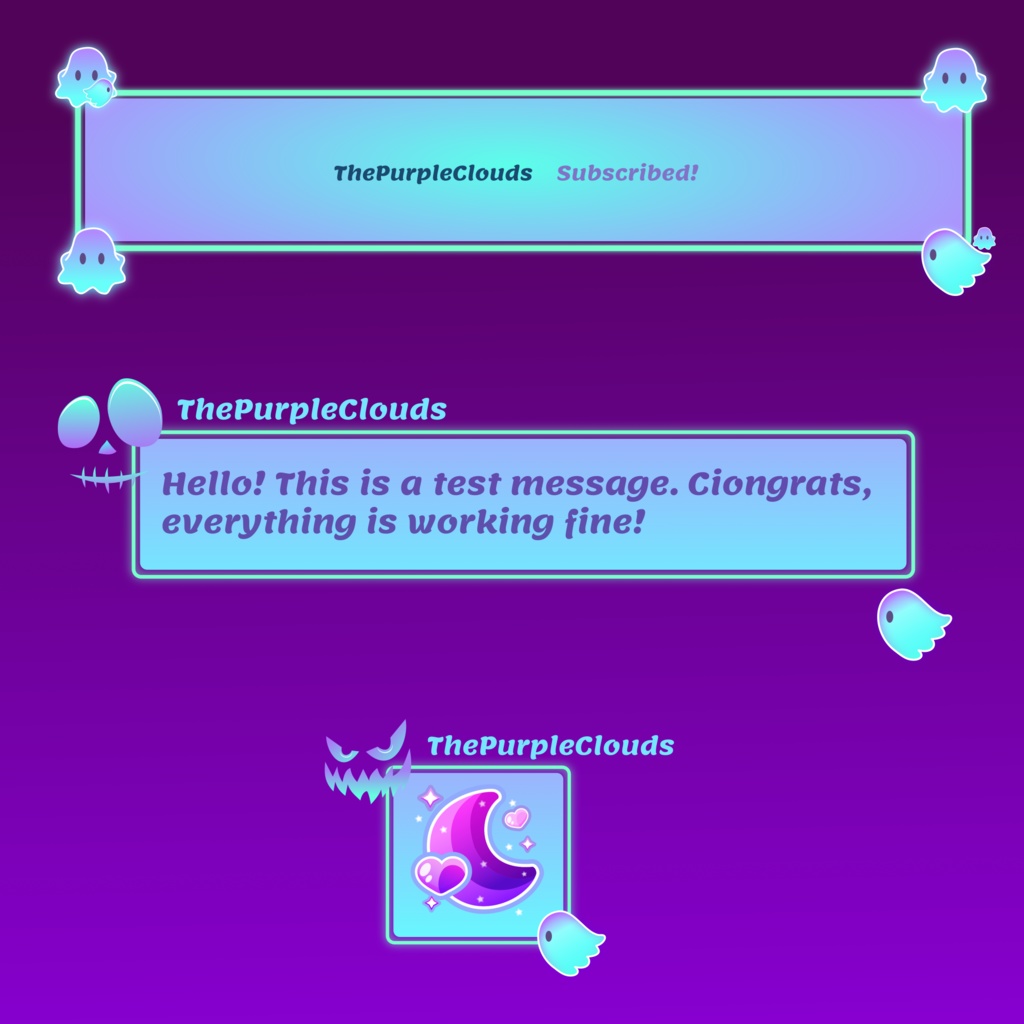 Spooky Chat Widget Animated, Ghost Chat Widget, Halloween Chat Widget, Chat Box and Alerts for Twitch, StreamElements, Chat Widget Animated