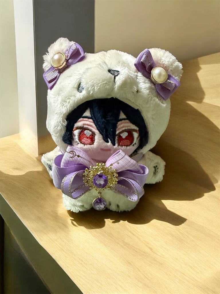 いつぬい用チョーカー耳飾り ラベンダー