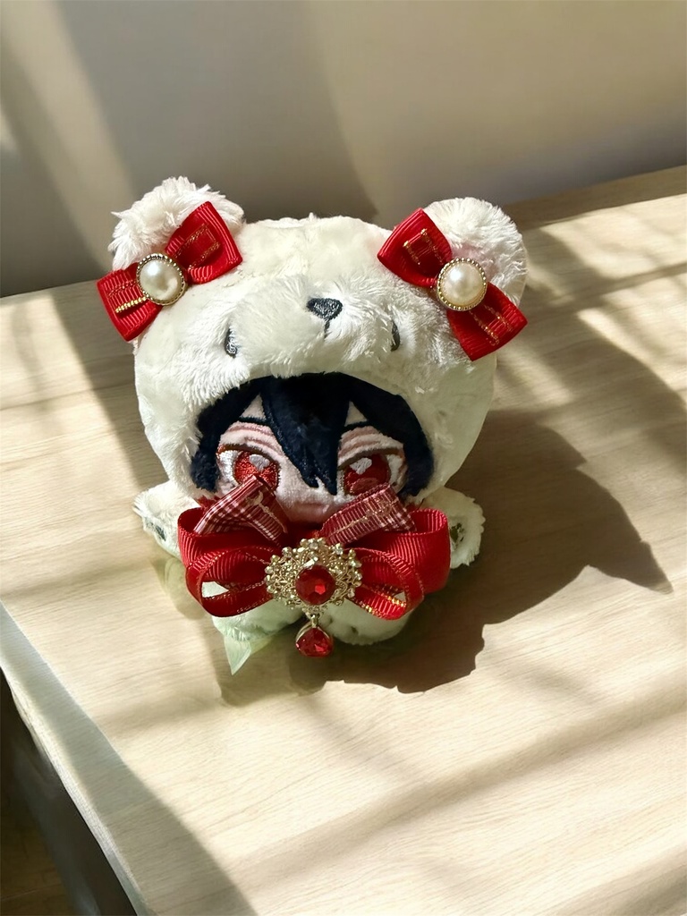 いつぬい用チョーカー耳飾り 赤