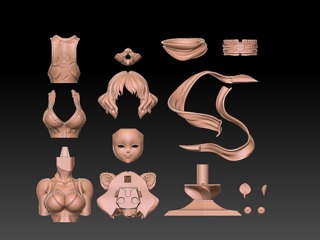 オリジナルガレージキット「狸くノ一」