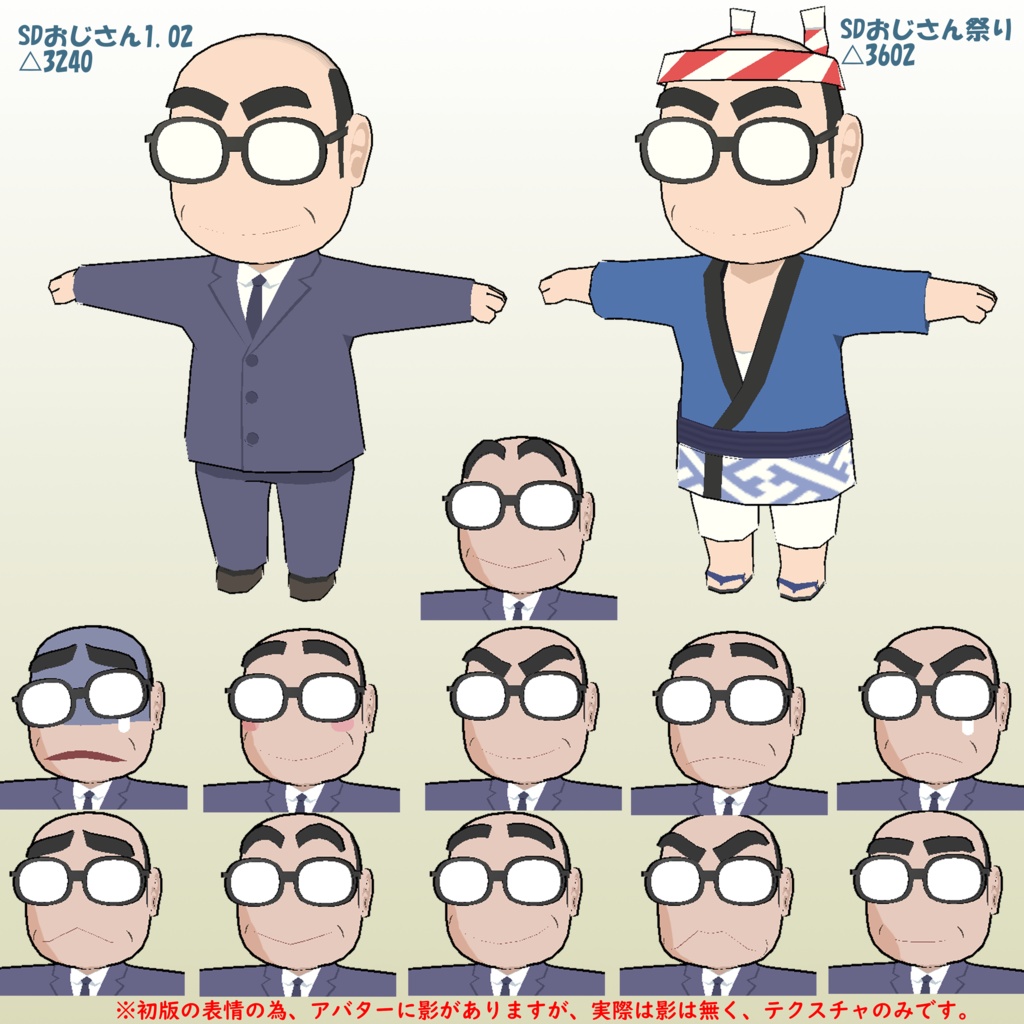 SDバーコードおじさんVer.1.02（お祭り仕様追加版）　/　オリジナル3Dモデル